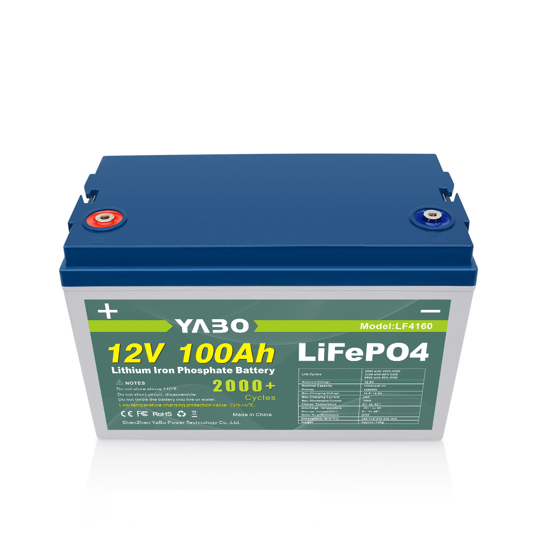 12V 100Ah Solar Energy Storage Boating LiFePO4 Solutions